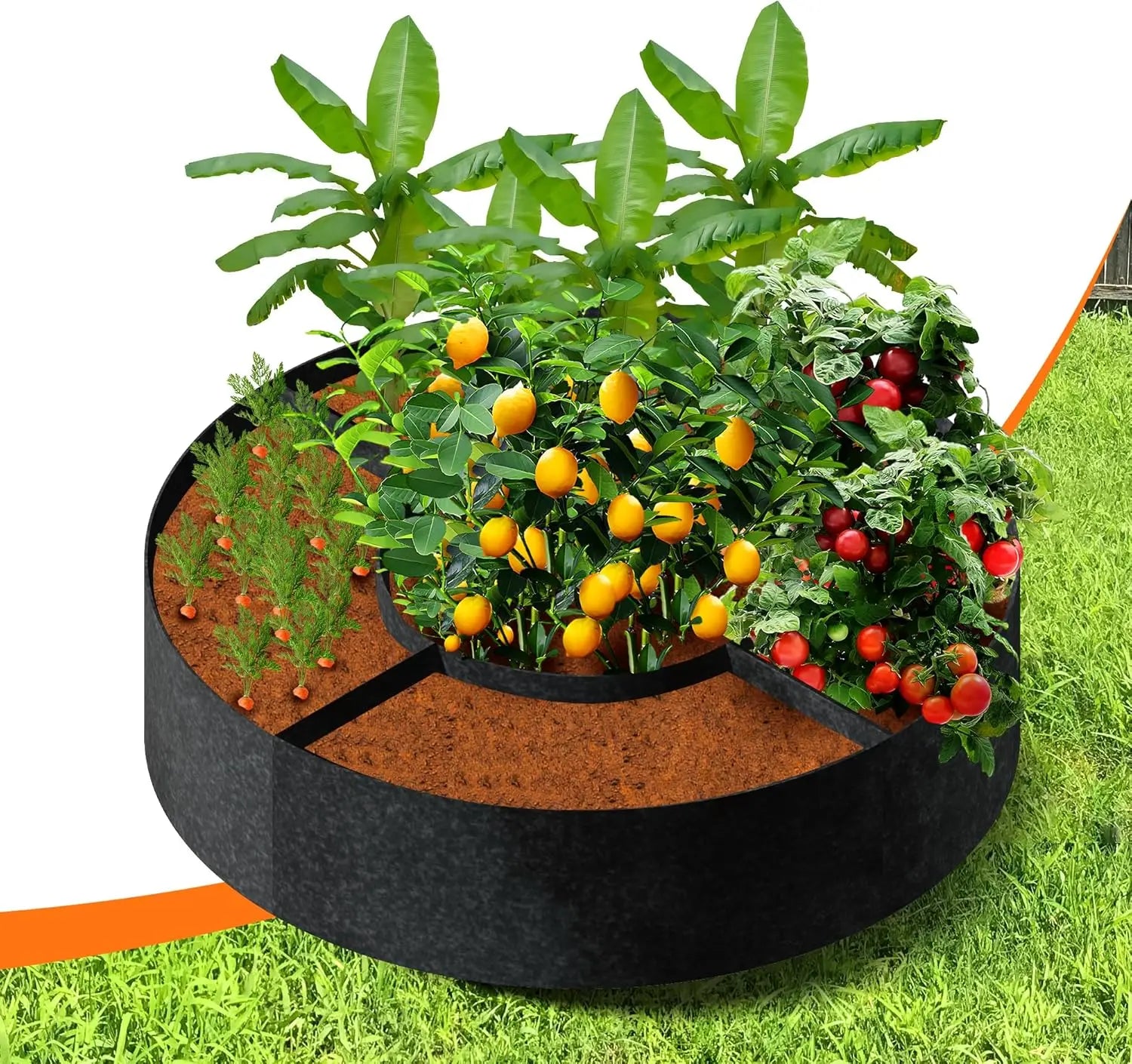 1Pack 48×12IN Round Garden Bed