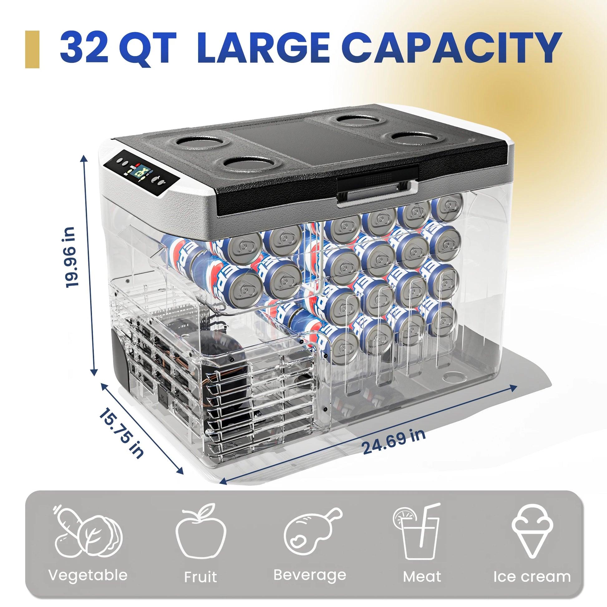 SIMZLIFE Portable Car Refrigerator 20/30L