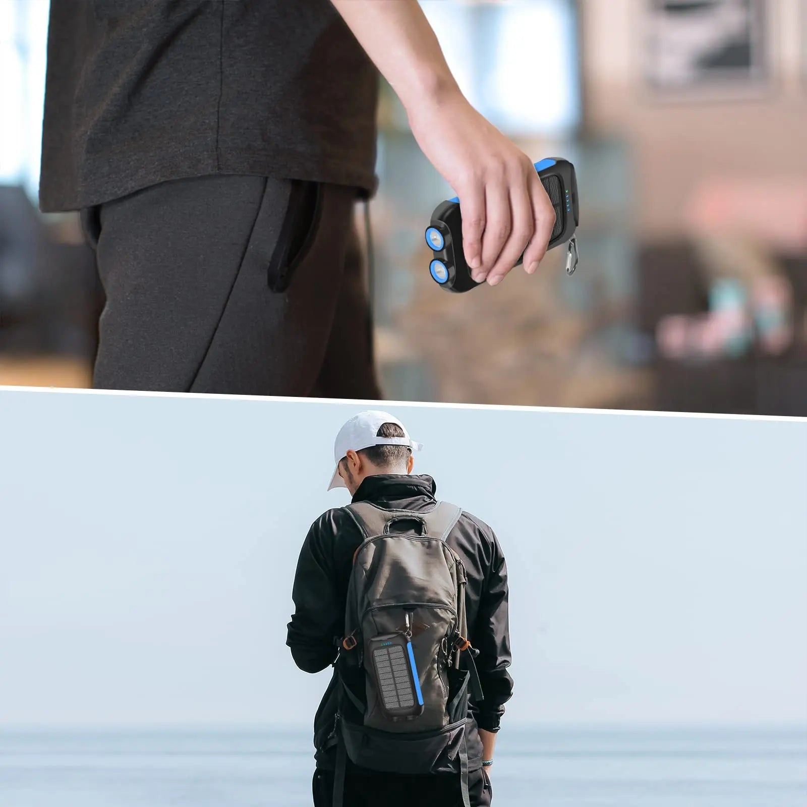 10000mAh Solar Power Bank Portable Waterproof