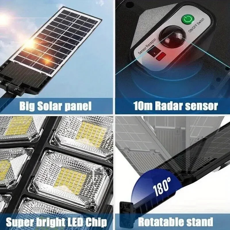 100000LM Ultra Powerful Solar Lamp With Remote Control