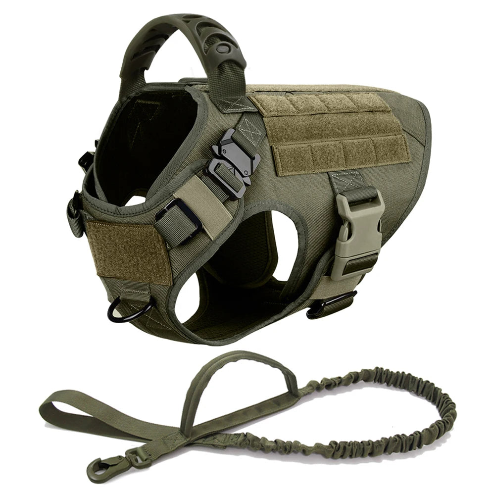 Large Dog Harness and Leash Set, Training Vest Harness and Collar for Medium Large Dogs