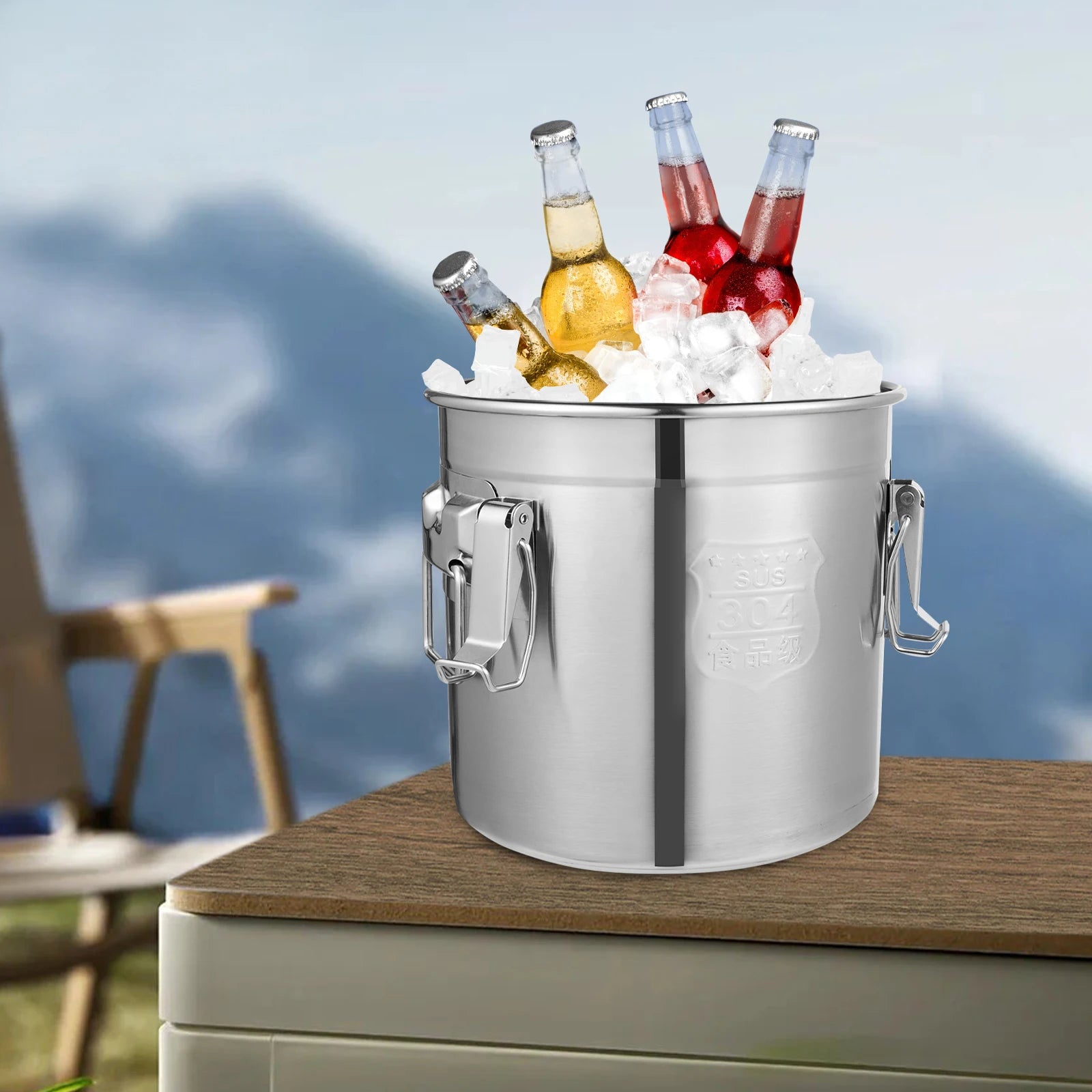 304 Stainless Steel Vacuum Sealed Airtight Canister Large Capacity