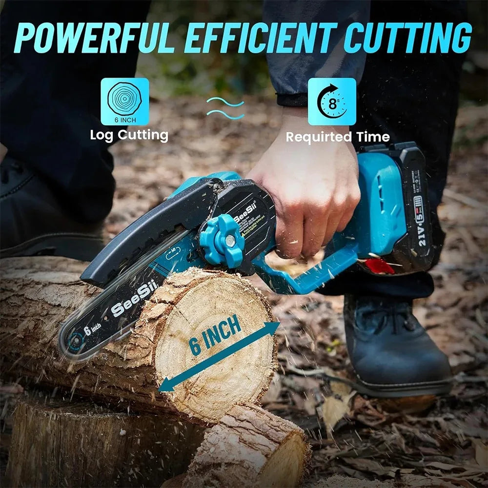 6'' Brushless Electric Chainsaw 2 IN 1 Tree Trimming