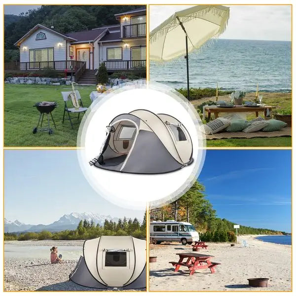 Camping Tent, 3-4 People, 110.24*39.37*47.24-inch