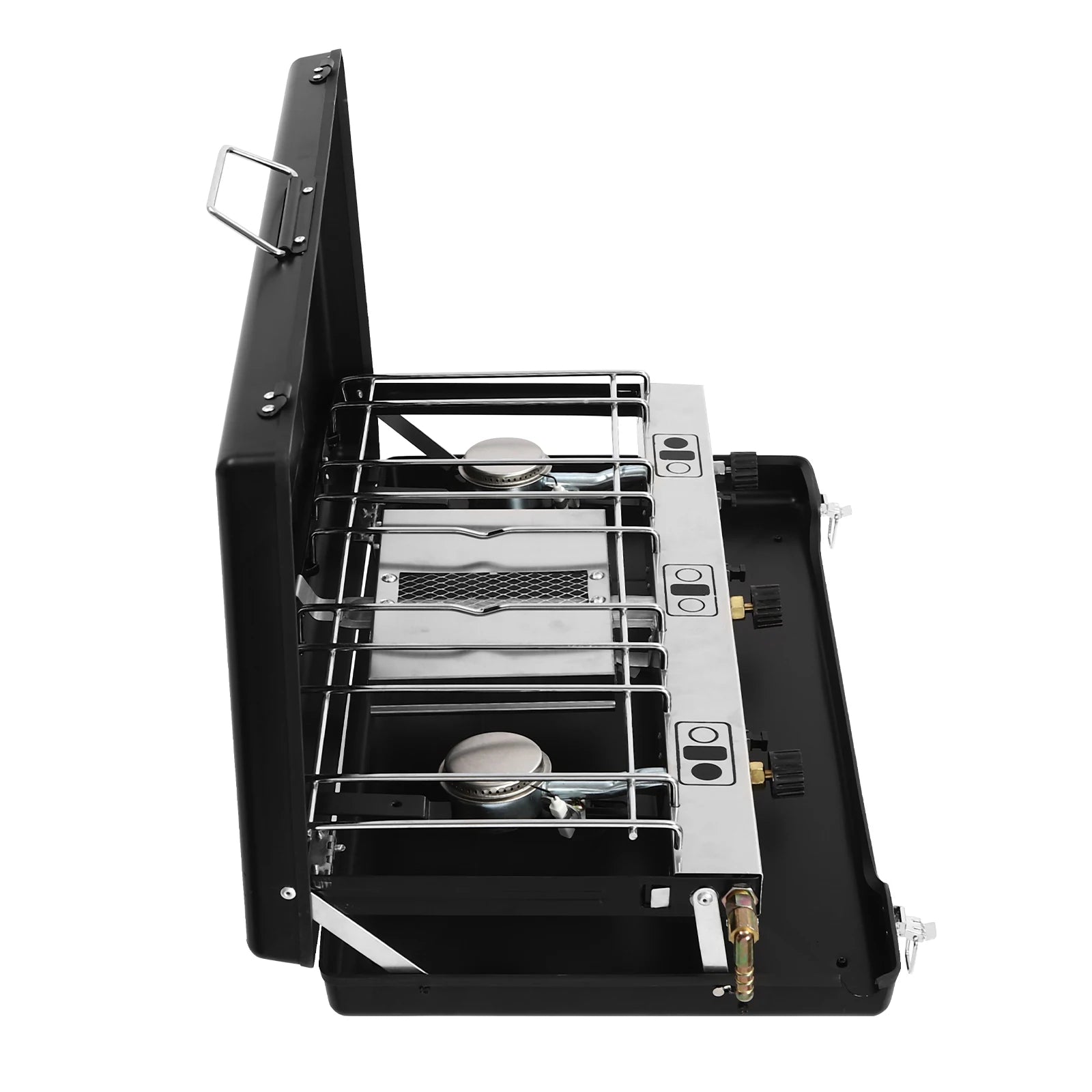Portable 3 burner Propane Gas Stove with Griddle
