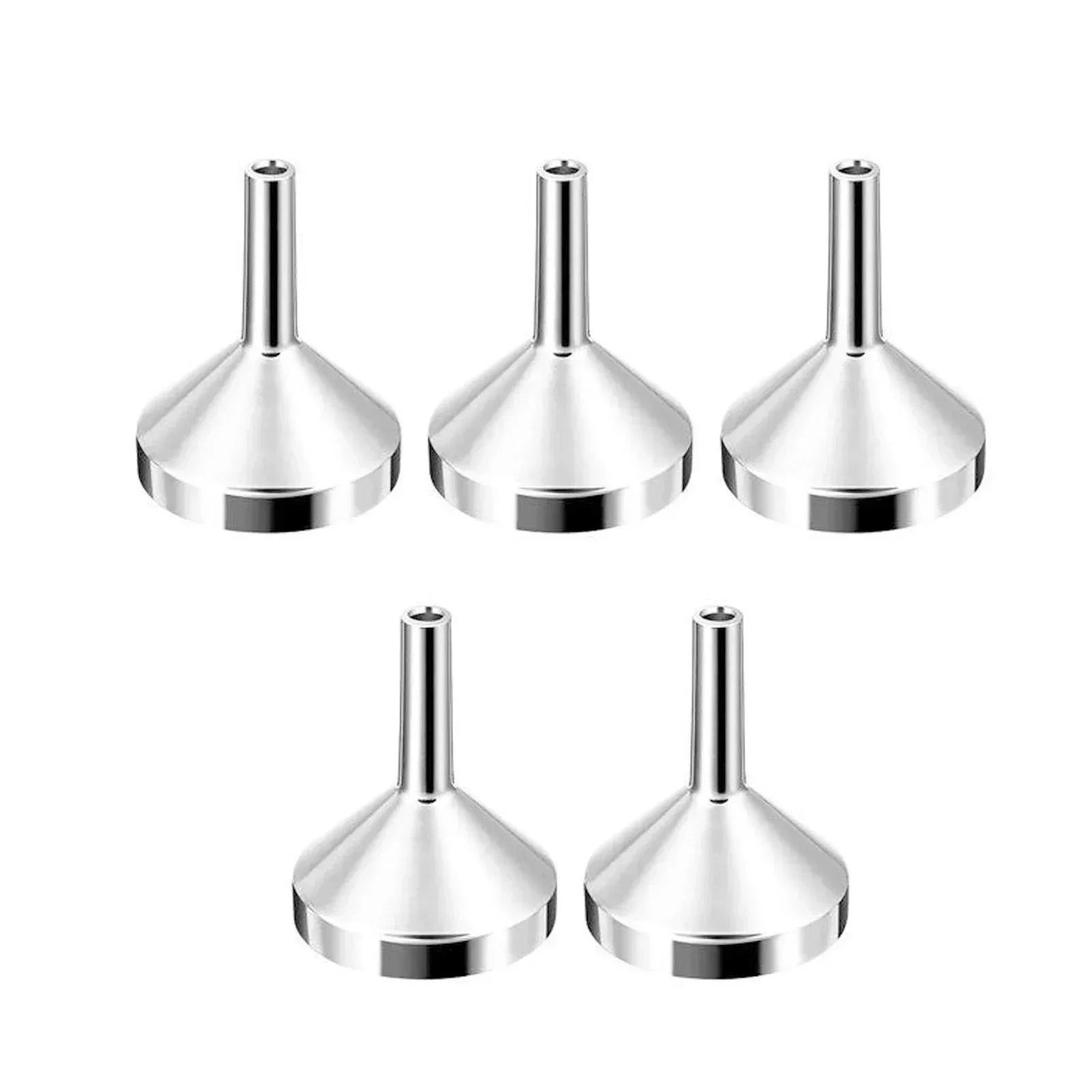 5Pcs Mini Stainless Steel Funnel Kitchen Oil Liquid Funnel with Detachable Filter Wide Mouth Funnel for Canning Kitchen Tools