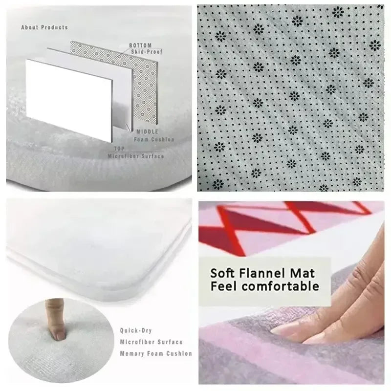 Nordic Light Luxury Carpet. Modern Simple Style, Non-slip Washable Floor Decor