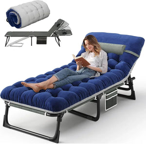 Portable 4-Position Folding Camping Bed Holds up to 330lbs