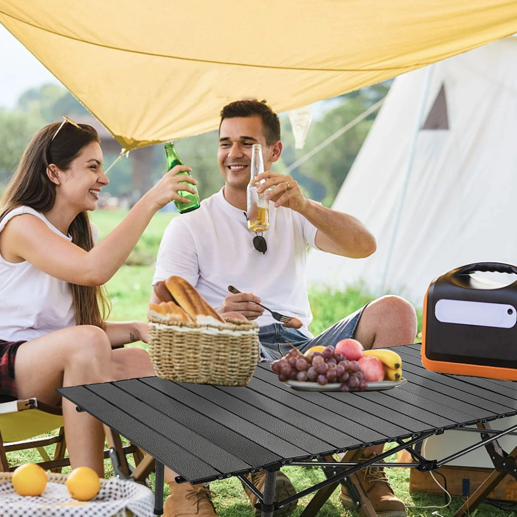 47.24in Carbon Steel Portable Roll Up Camping Table