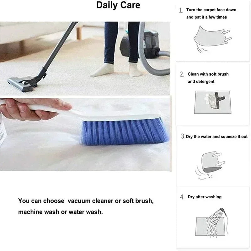 Large Non-Slip Persian Luxury Red Carpet Washable