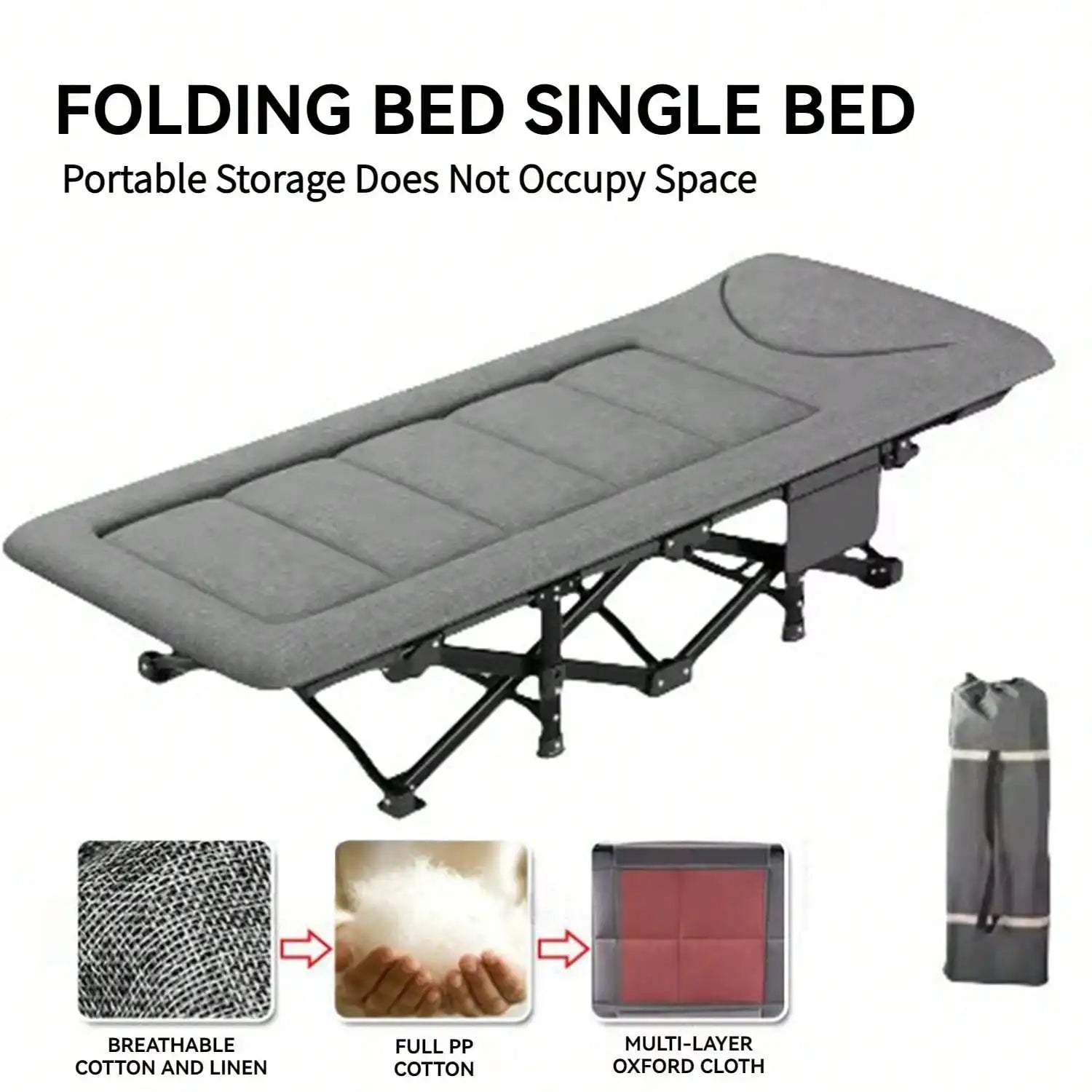 Premium Portable Thick Pad Sleeping Cot Perfect for Hiking