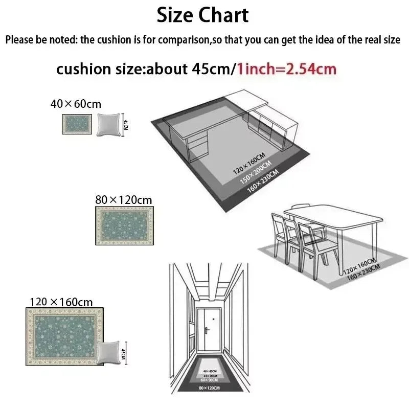 Nordic Light Luxury Carpet. Modern Simple Style, Non-slip Washable Floor Decor