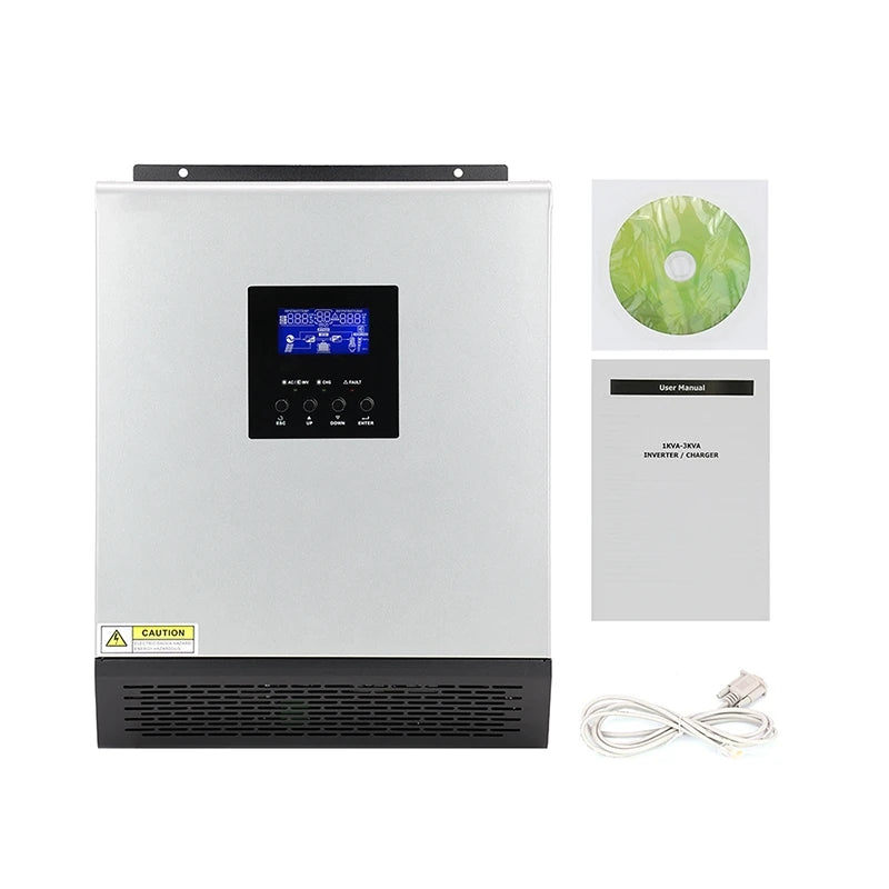 ECGSOLAX 2400W Hybrid Solar Inverter 24V 110V With PWM 50A Charging Controller Off-grid Solar Inverter 3000VA 120V Max PV 80VDC
