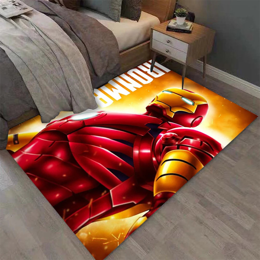 MINISO Super Heroes Spider Man, Iron Man Movie Rug, Home Decor Non-Slip Rug