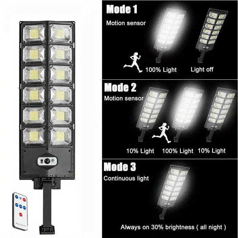 100000LM Ultra Powerful Solar Lamp With Remote Control