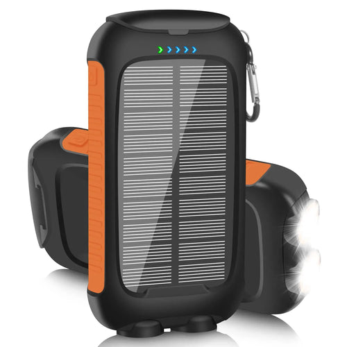 10000mAh Solar Power Bank Portable Waterproof