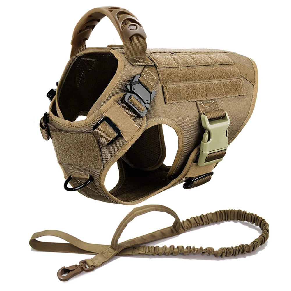 Large Dog Harness and Leash Set, Training Vest Harness and Collar for Medium Large Dogs