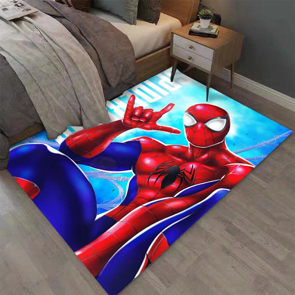 MINISO Super Heroes Spider Man, Iron Man Movie Rug, Home Decor Non-Slip Rug