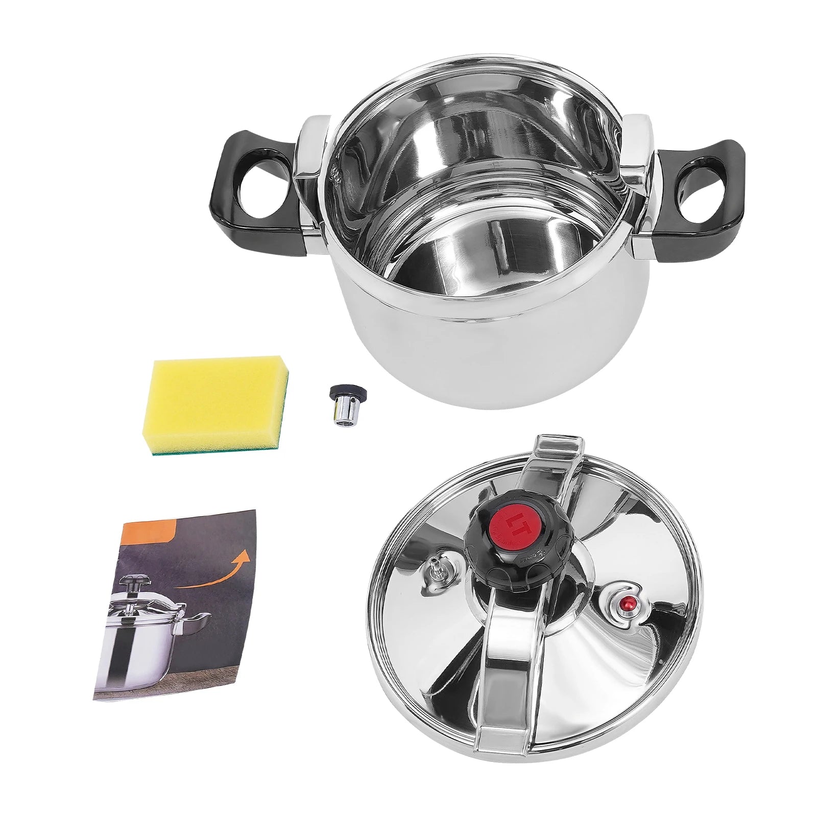 5L/4.54 Qt Pressure Canner Cooker Stainless Steel Pressure Pot Kitchen Cookware 60kpa For Open Fire, Induction Cooker