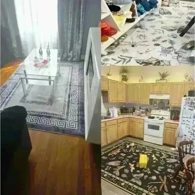 Large Non-Slip Persian Luxury Red Carpet Washable