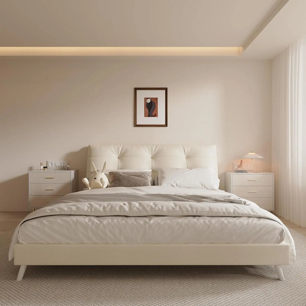 Modern White Dresser for Bedroom, Slim Drawer, Wooden Chest of Drawers for Small Rooms