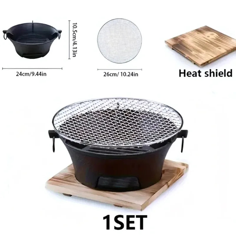 Cast iron oven, fireplace, charcoal and alcohol stove, Korean Japanese style barbecue, family garden, outdoor camping restaurant