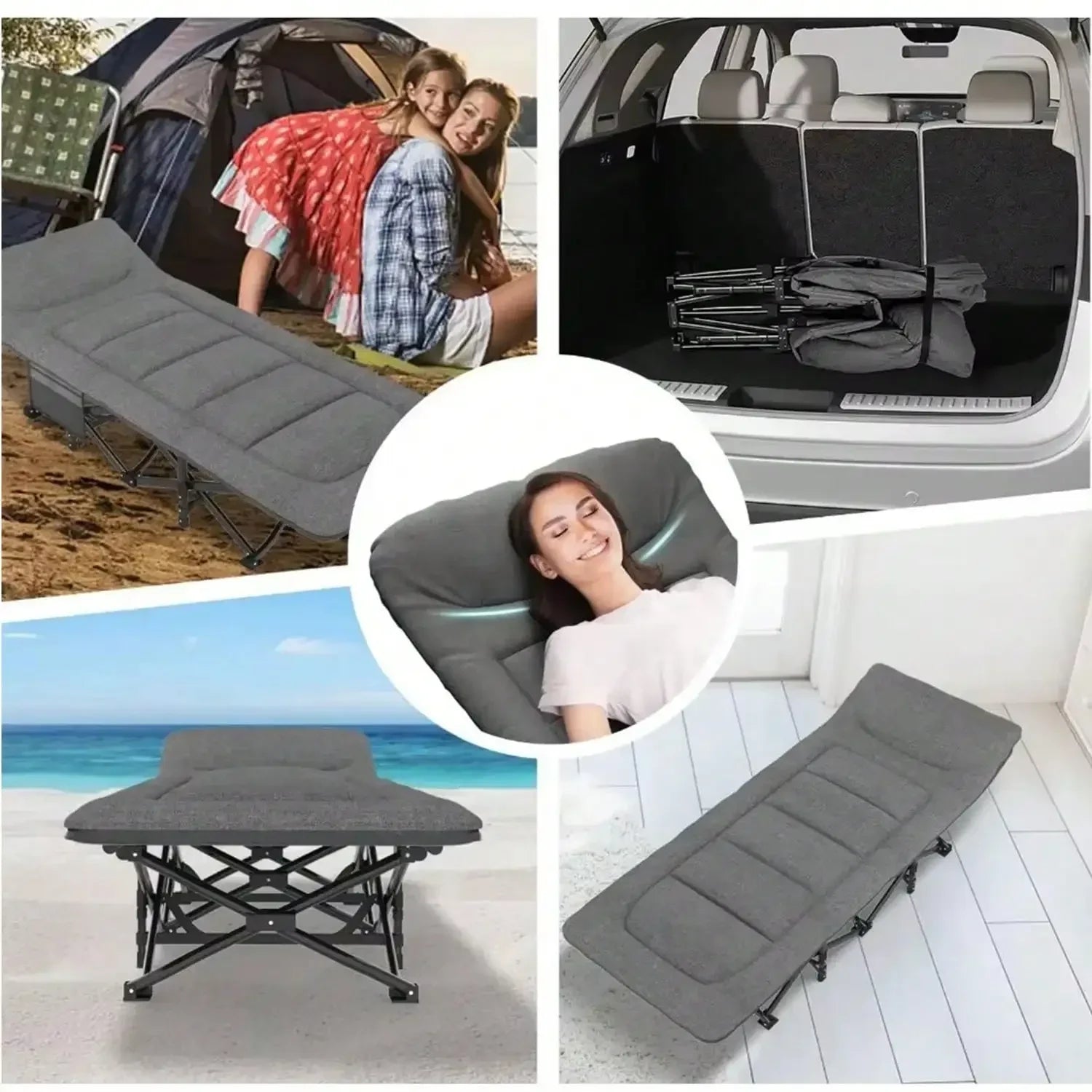 Premium Portable Thick Pad Sleeping Cot Perfect for Hiking