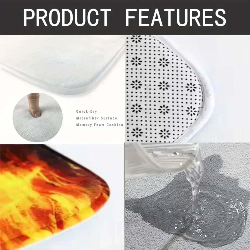 Vibrant Floral Area Rug, Multicolor Flower Designs, Soft Non - Slip Carpet.