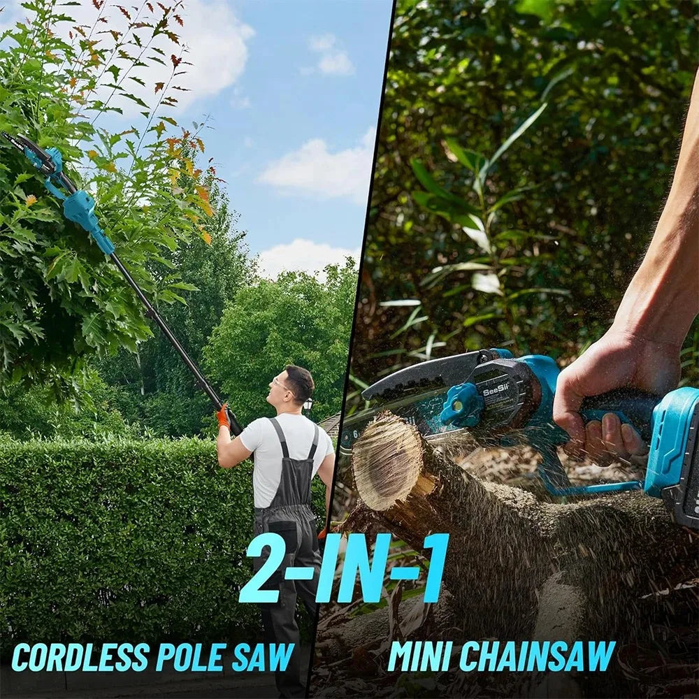 6'' Brushless Electric Chainsaw 2 IN 1 Tree Trimming