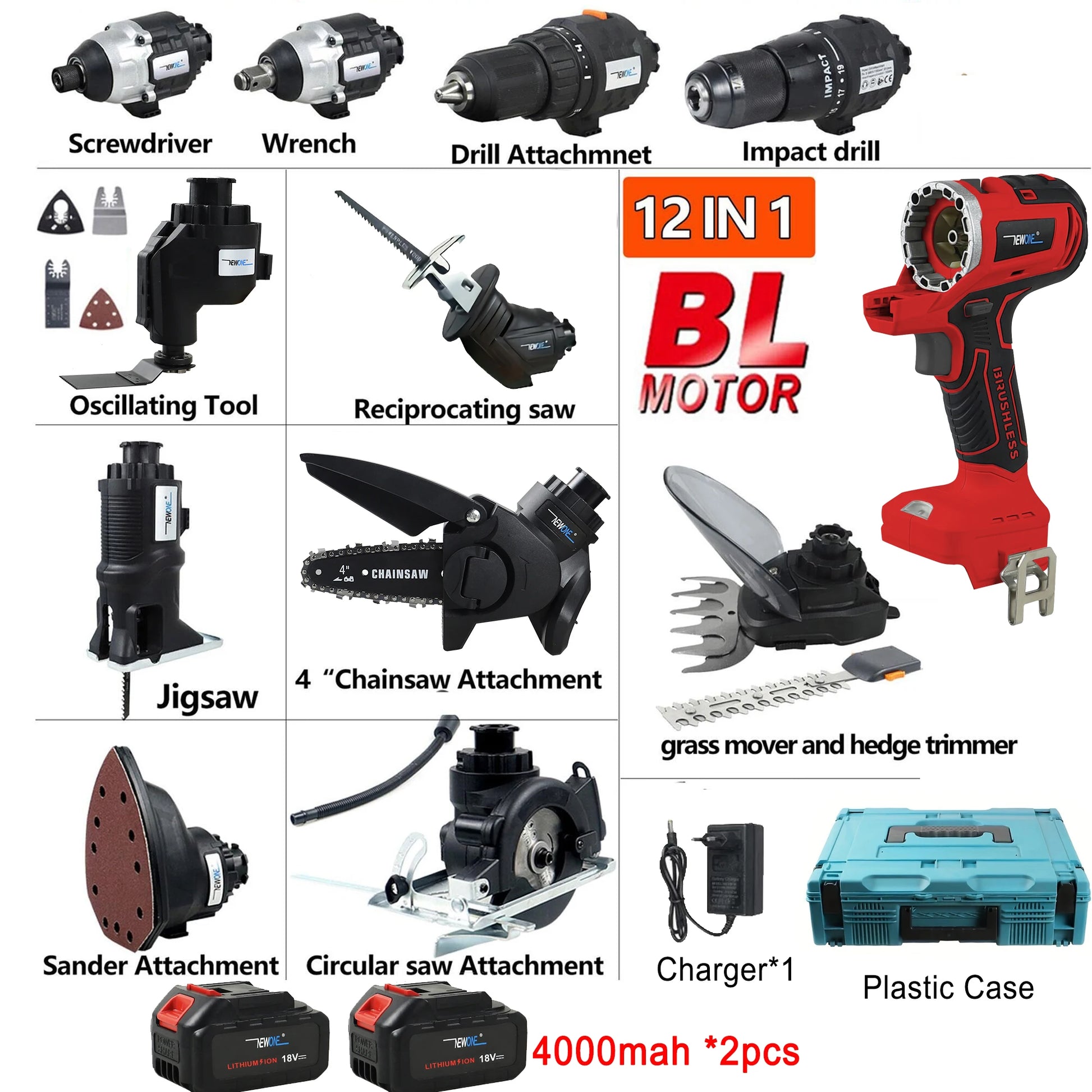 18V Brushless Multifunction Tool Combo Kit 12 in 1