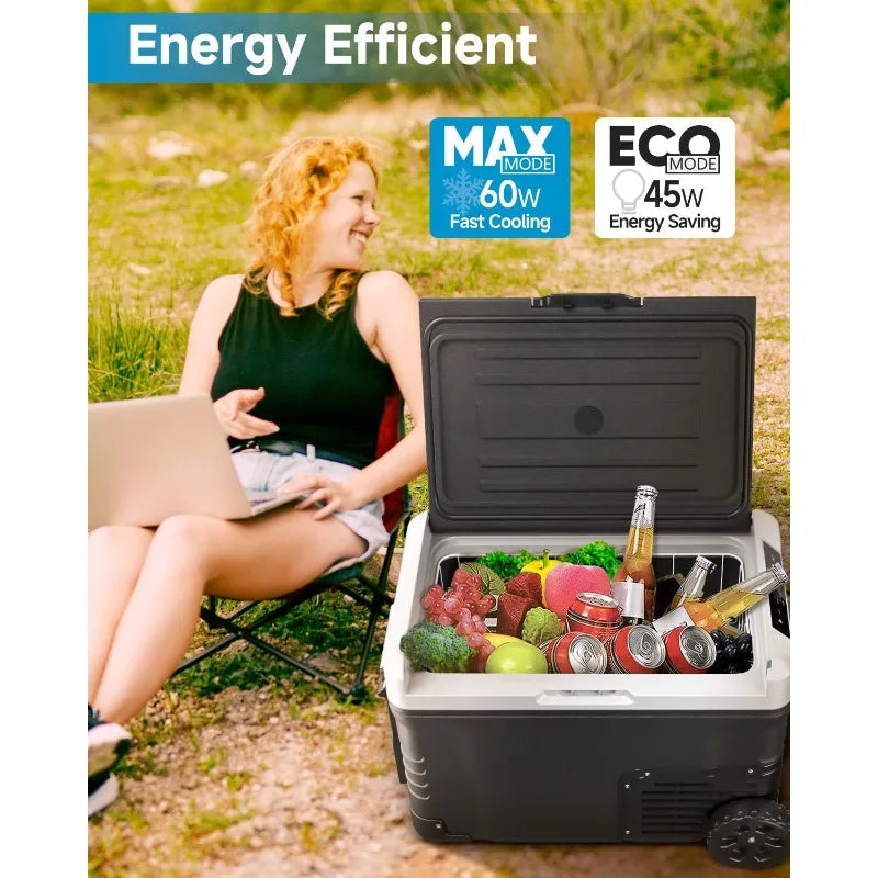 Car Fridge Portable 12 Volt Refrigerator - 53 Quart(50L)