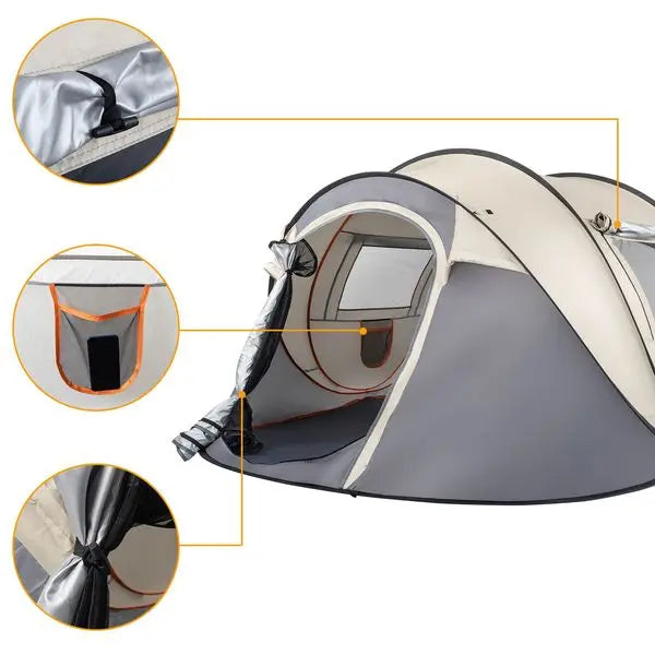 Camping Tent, 3-4 People, 110.24*39.37*47.24-inch