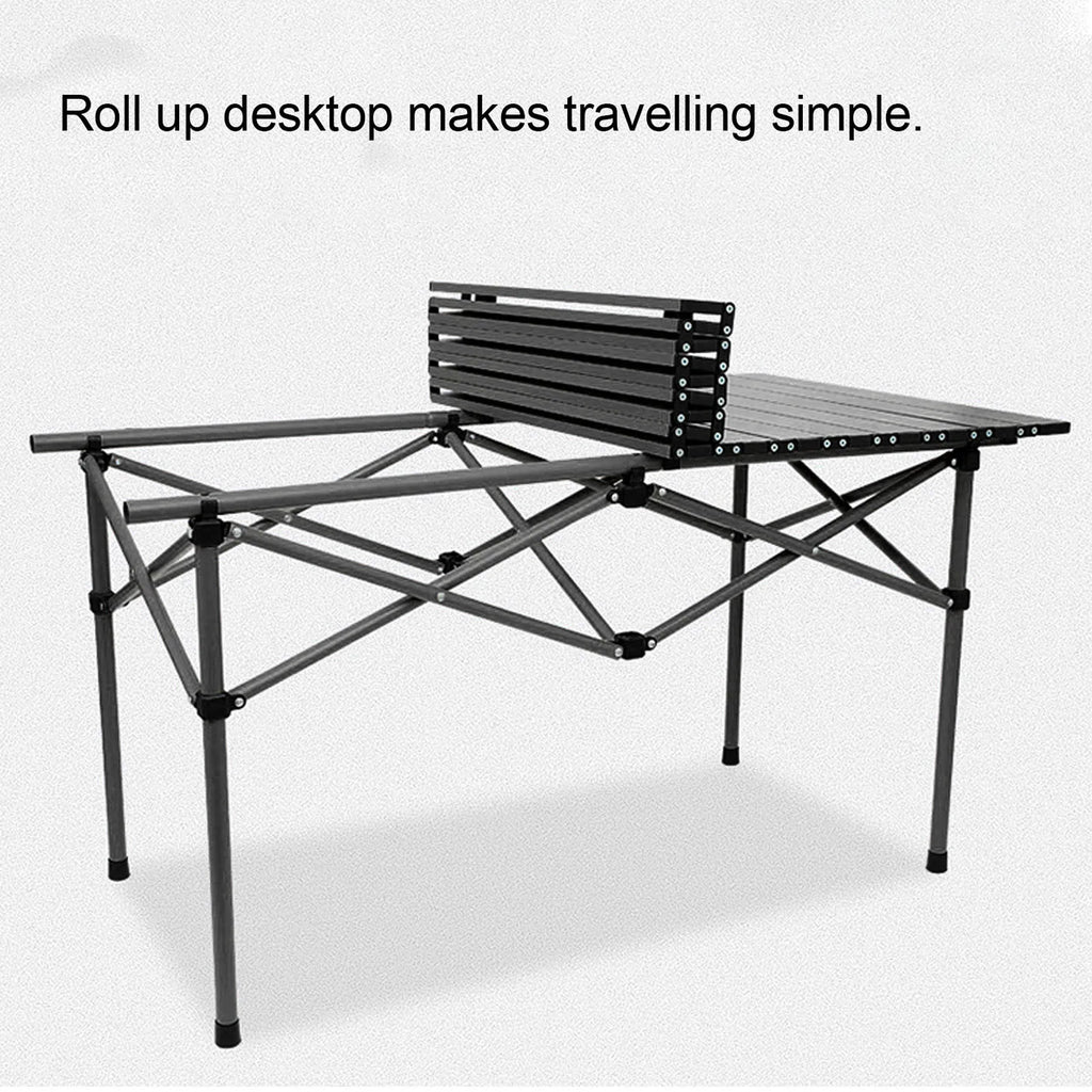 47.24in Carbon Steel Portable Roll Up Camping Table