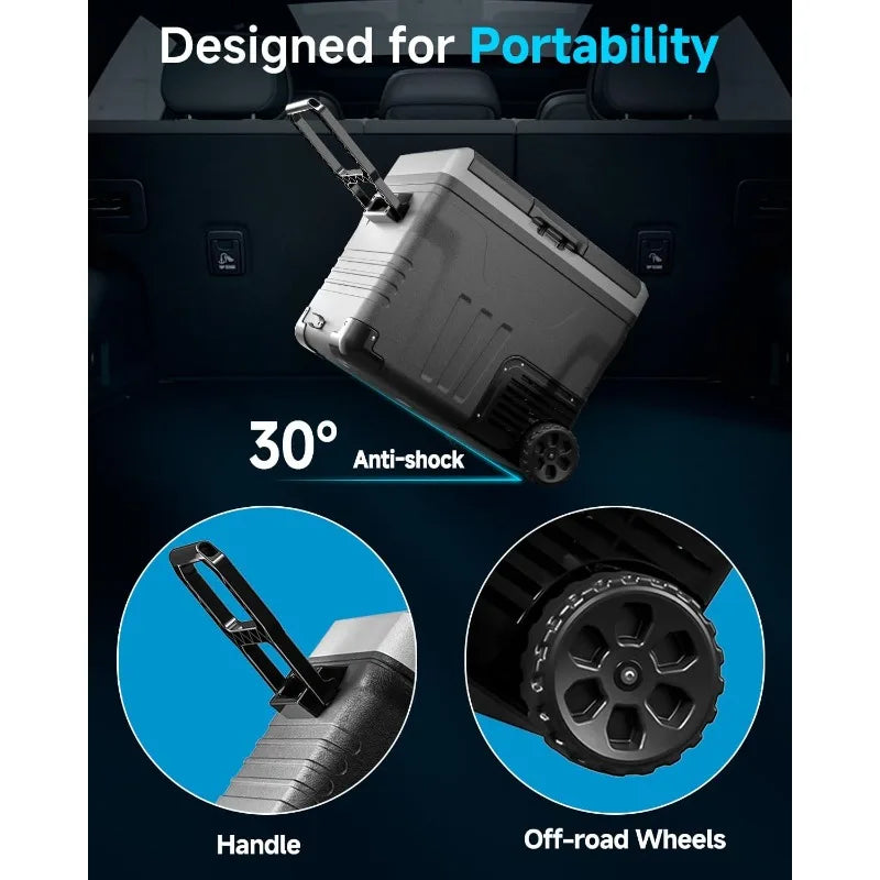 Car Fridge Portable 12 Volt Refrigerator - 53 Quart(50L)