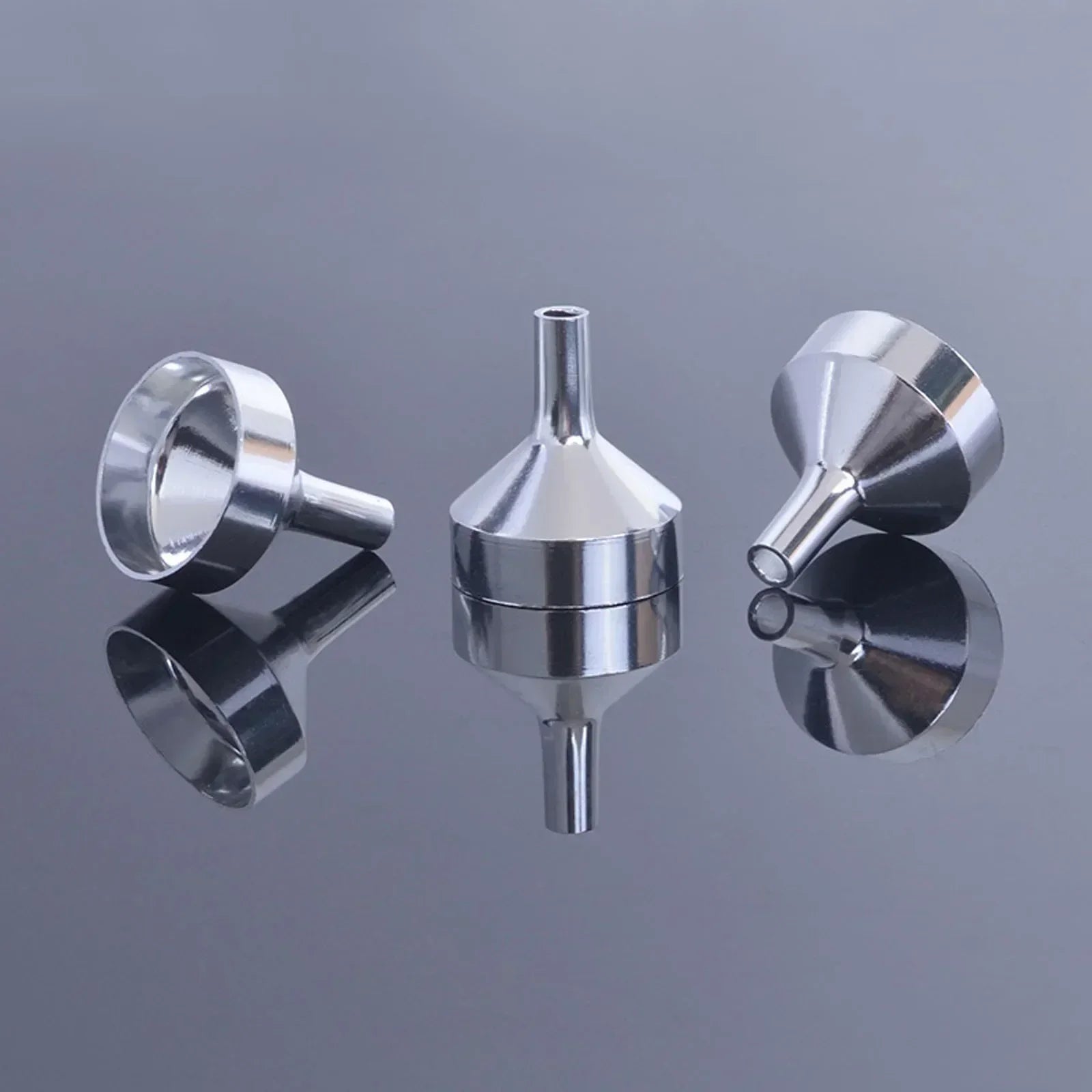 5Pcs Mini Stainless Steel Funnel Kitchen Oil Liquid Funnel with Detachable Filter Wide Mouth Funnel for Canning Kitchen Tools
