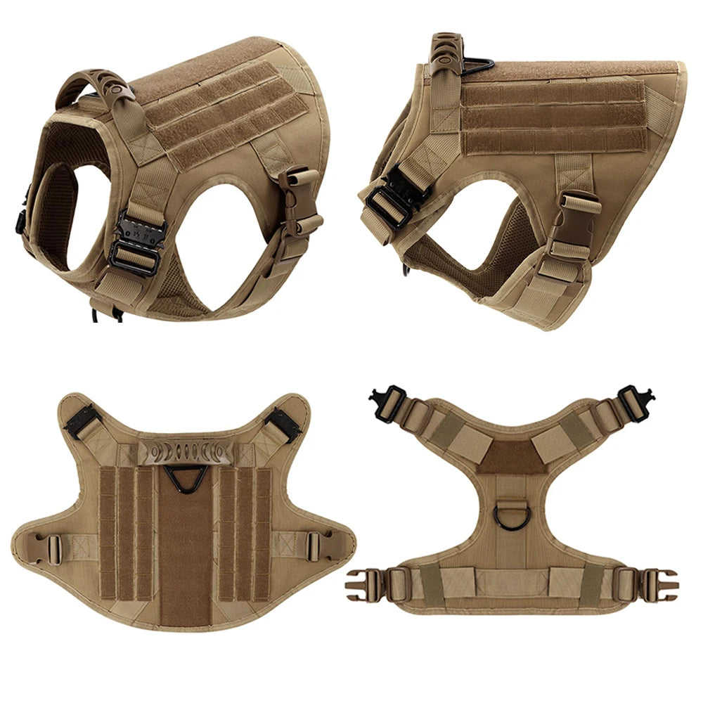 Large Dog Harness and Leash Set, Training Vest Harness and Collar for Medium Large Dogs