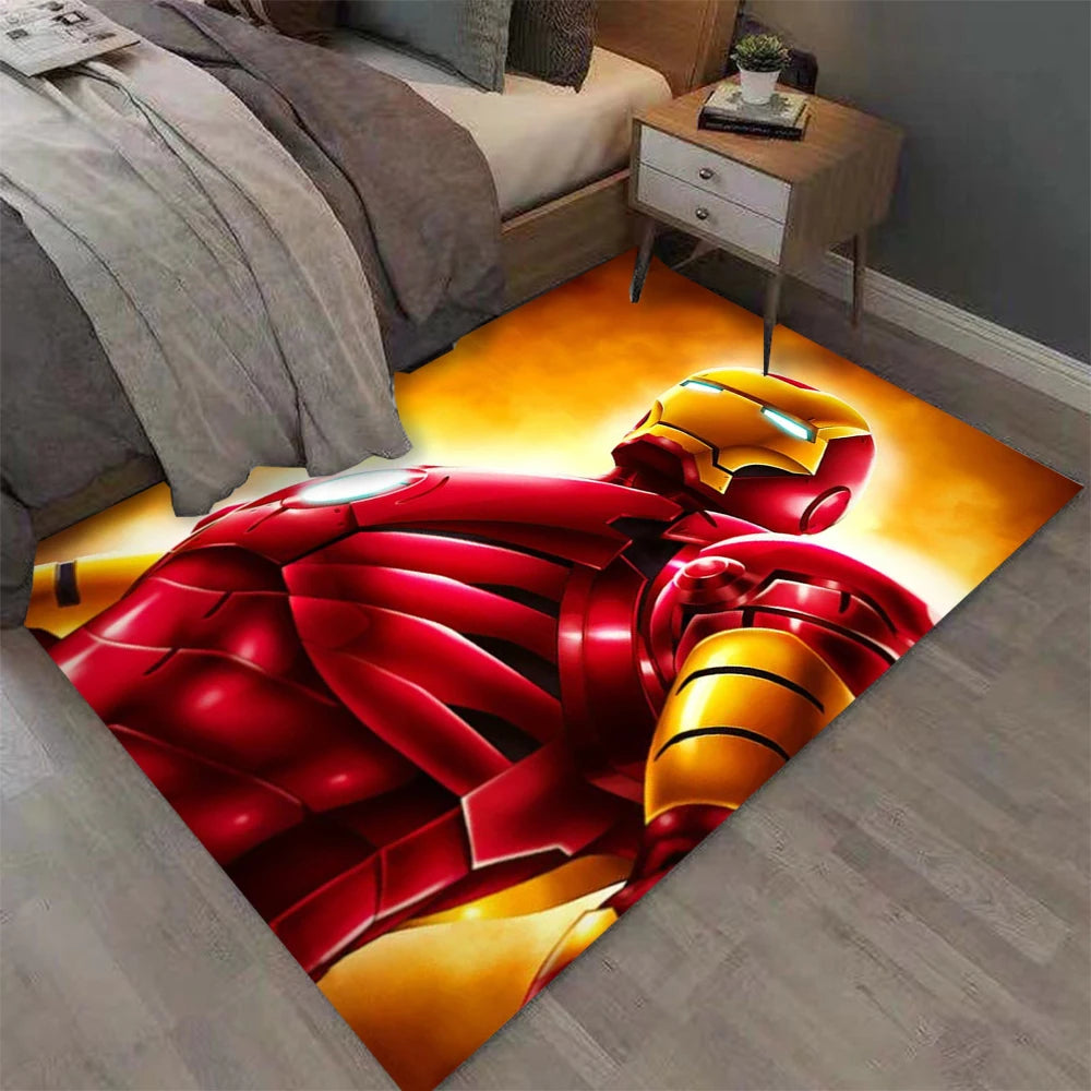 MINISO Super Heroes Spider Man, Iron Man Movie Rug, Home Decor Non-Slip Rug
