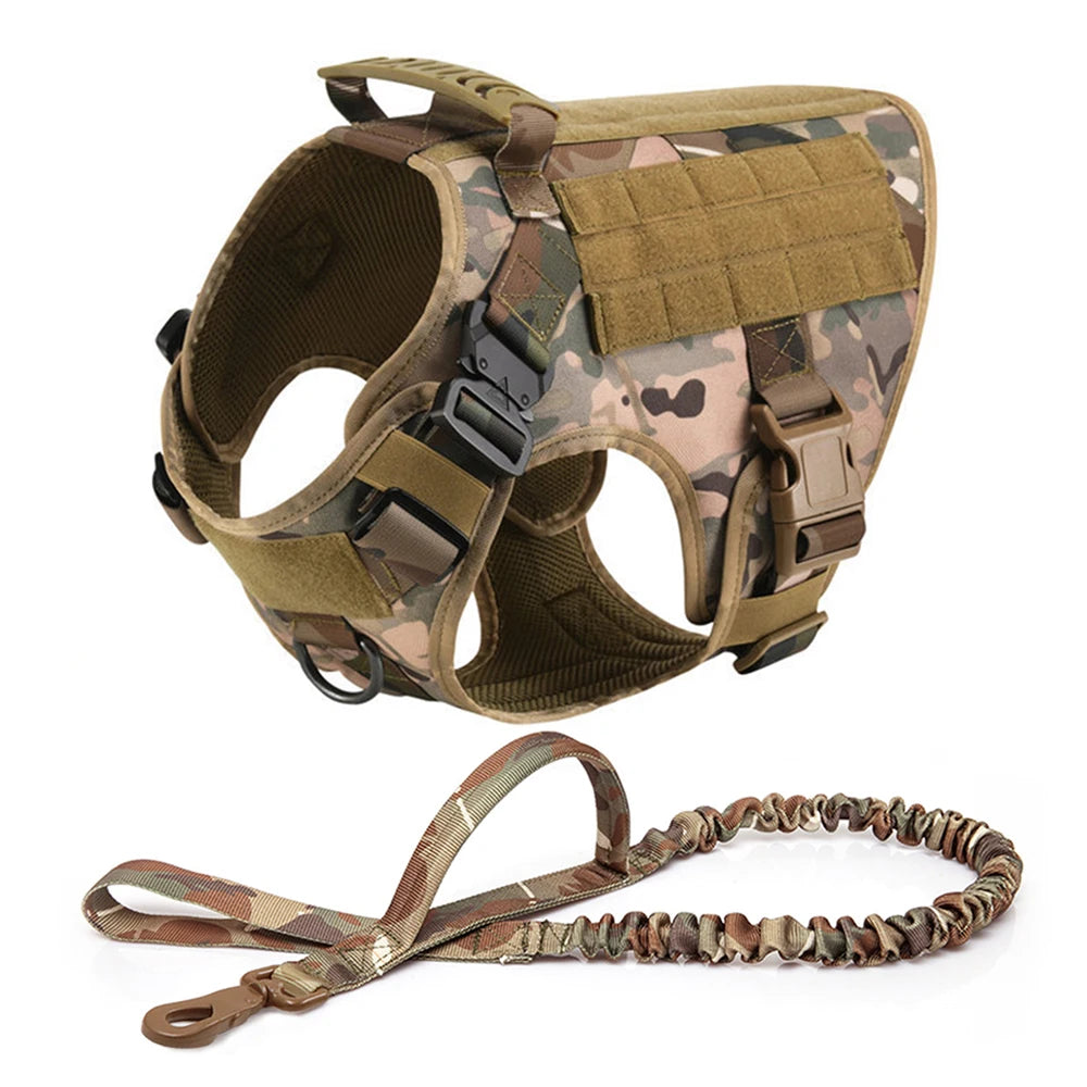 Large Dog Harness and Leash Set, Training Vest Harness and Collar for Medium Large Dogs